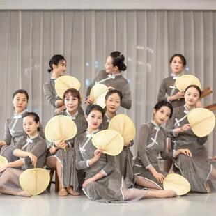 一荤一素舞蹈旗袍开叉古典舞长裙偏偏喜欢你演出服渔光曲表演大码