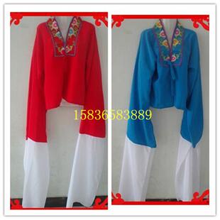 戏曲服装 上衣女 对披青衣京剧排练服戏剧越剧花旦儿童练功服水袖