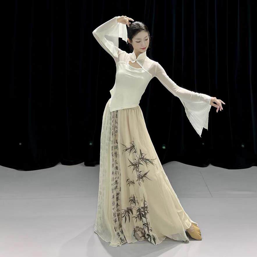 古典舞纱衣套国装立领流芳MLQ演出中风艺剑魂一花考一剑表演服服