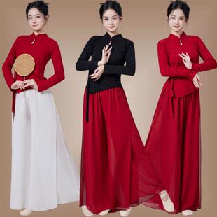 中国舞舞蹈服扇子舞演出服 上衣女古典舞练功服套装 广场舞服装 中式