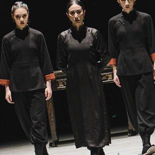 舞剧咏春服装舞蹈服水墨古典舞艺考演出服武术宗师表演练功服定制