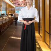 日本料理店服务员工作装 寿司店前厅工衣上衣男女日料店工作服 日式