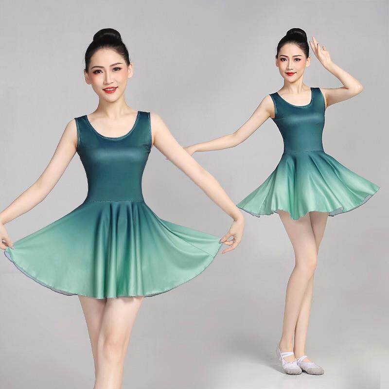 新款儿童舞蹈之乡同款演出服现代舞蹈练功服吊带连衣裙表演服装。