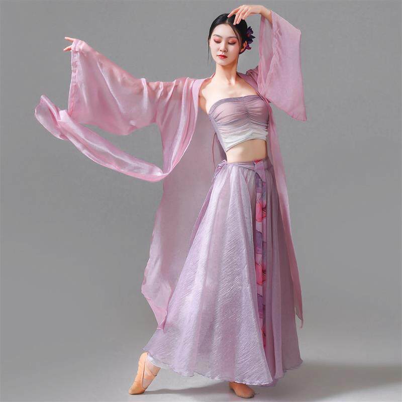 古典舞纱衣舞蹈练功服民族舞身韵服仙气中国舞外搭表演服仙气飘逸