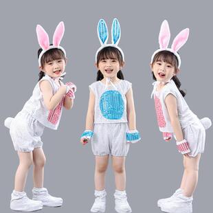 新款夏季儿童动物兔子演出服幼儿园卡通时尚舞蹈服大灰狼表演服装