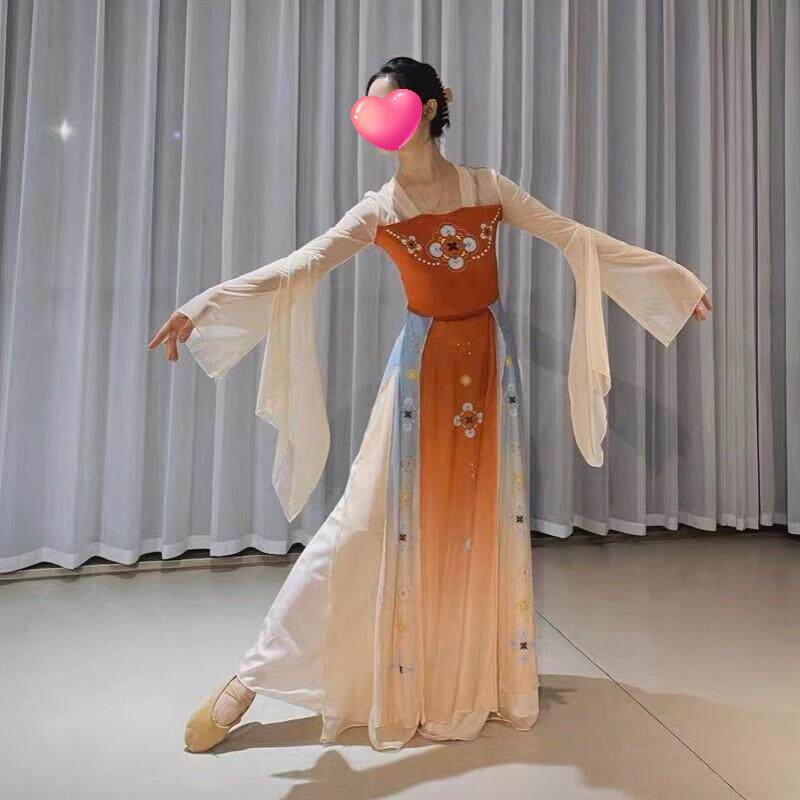 国风梦回大唐古典舞蹈服大尺码飘逸胖MM派对演出服网红表演艺考套