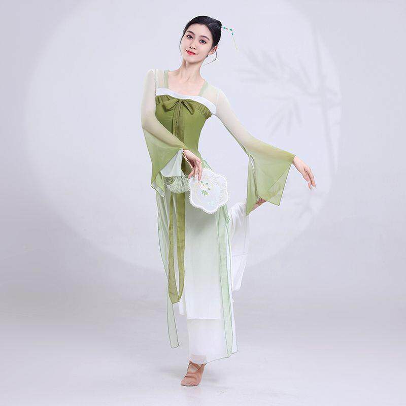 清波舞蹈醉服装款纱衣套装功服彼岸演出服上春山EJG雨新巷佳人练