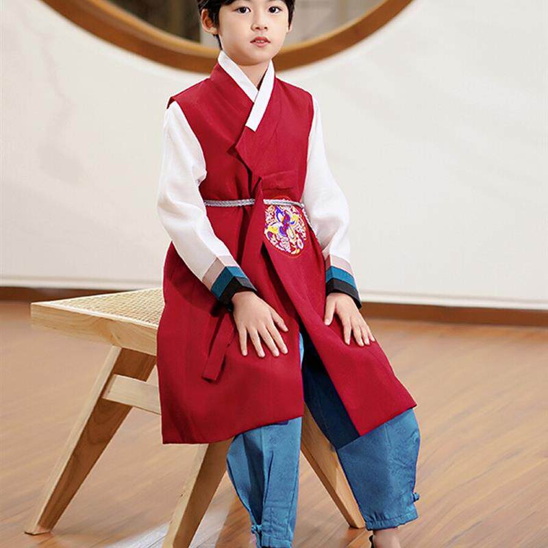 朝鲜族童装韩国小孩宝宝传统韩服小男生古装表演舞蹈民族风服装