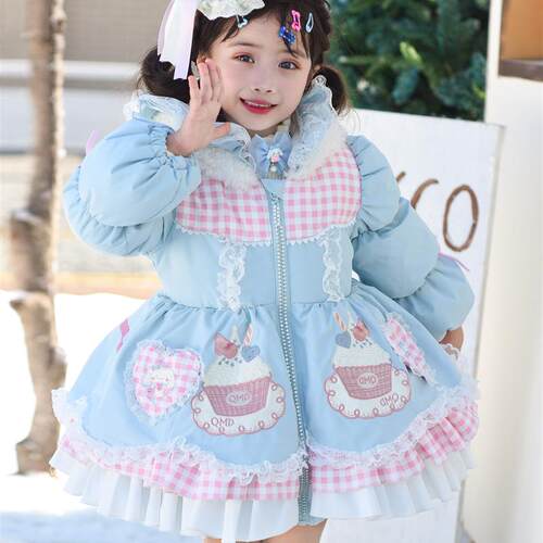女童洛丽塔羽绒服冬季2025新款儿童装女宝宝小女孩礼服公主衣服
