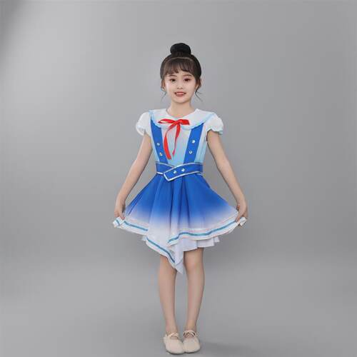 第十二届小荷风采红船的孩子舞蹈演出服女童变装表演服儿童合唱服