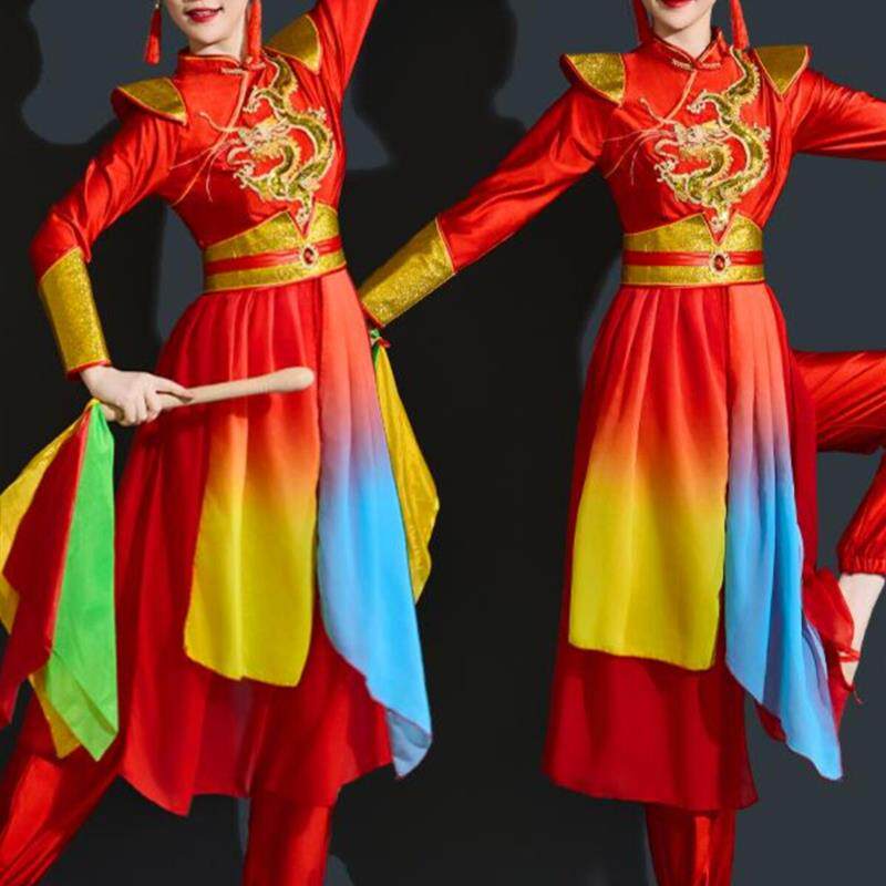 打鼓演出服女2025新款腰鼓舞威风锣鼓演出服大鼓中国鼓开场舞服装