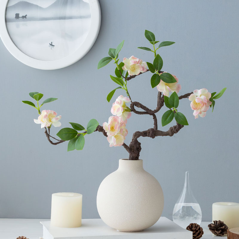 客厅仿真花复古中式装饰摆件