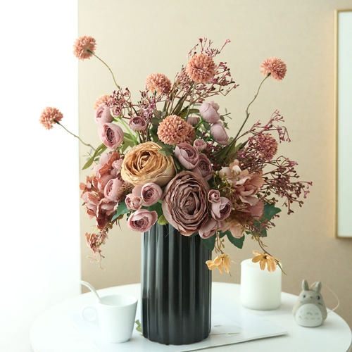 法式复古高级感假花束装饰摆件