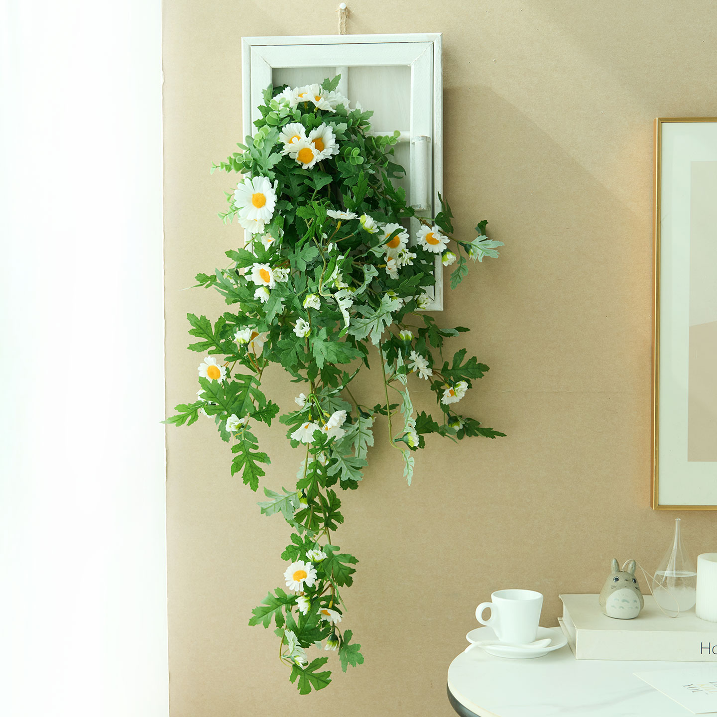 初若安然小清新仿真假花假绿植墙面客厅卧室书房室内墙壁挂件装饰