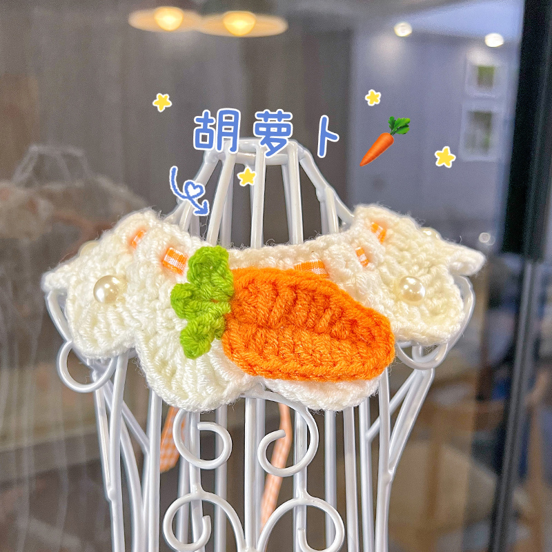 猫咪围脖装饰品猫脖子拍照配饰猫猫脖圈毛线钩针编织项圈可爱幼猫