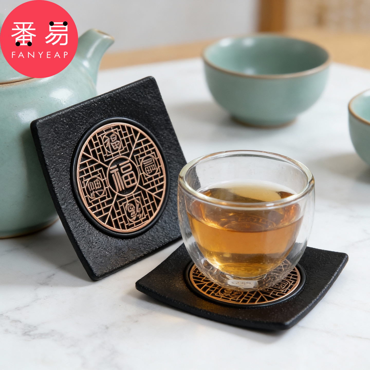 杯垫A1pn088-家用杯垫茶杯底座功夫茶具防滑隔热垫子杯托茶道配件