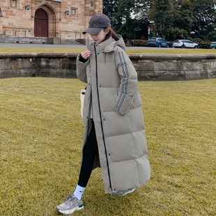 白鹅绒羽绒服女冬季 过膝到脚踝超厚东北极寒保暖外套 2024新款 长款