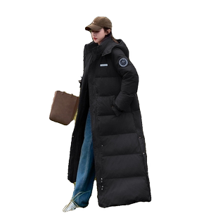 超长款羽绒棉服女冬高个子过膝到脚踝加厚棉衣中戏艺考保暖面包服