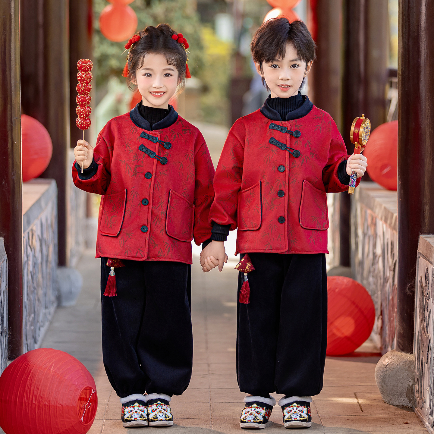 拜年服男童汉服儿童新中式唐装