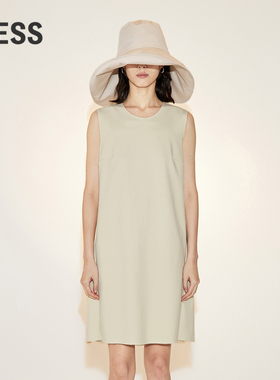 LESS夏季度假风裙子摩登系带无袖背心连衣裙2N6G13770