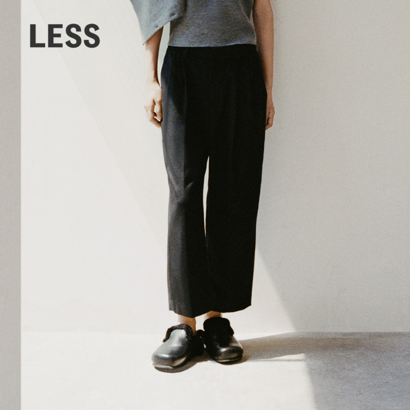 【0压系列】LESS裤子女简约休闲质感毛呢锥形铅笔裤2N0E10390