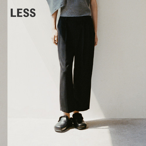 【0压系列】LESS裤子女简约休闲质感毛呢锥形铅笔裤2N0E10390