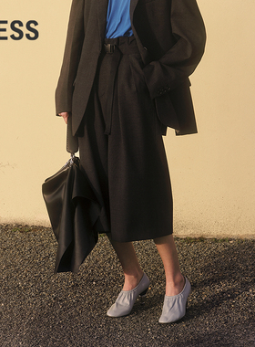 【商场同款/SAMUEL系列】LESS2025年春新款阔腿七分裤2P2E13960
