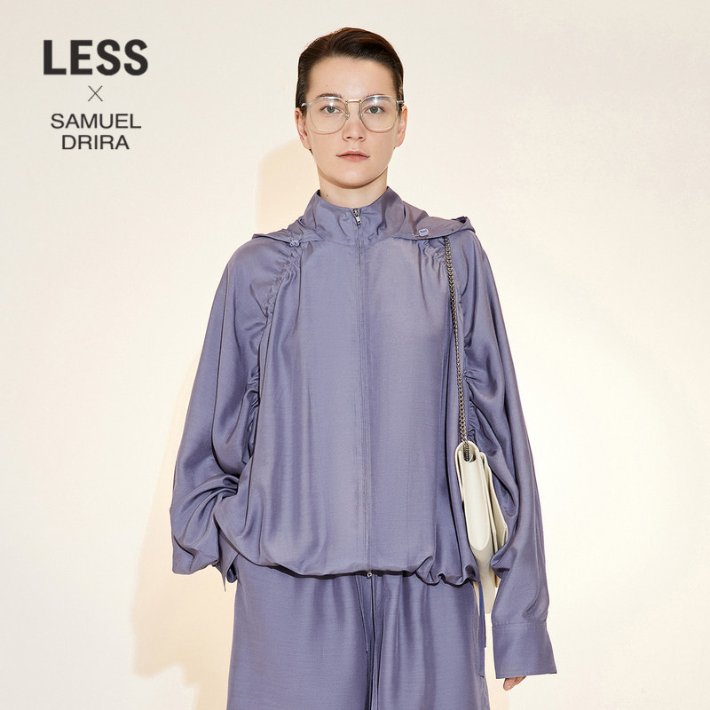 【LESSxSamuel】春秋桑蚕真丝外套女休闲运动户外夹克2N