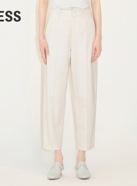 LESS高腰直筒西装裤女舒适休闲薄款通勤垂感锥形裤子2M7E11480