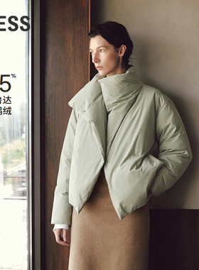 【商场同款】LESS2025年冬新款立领宽松中长款鹅绒服2PAC17570