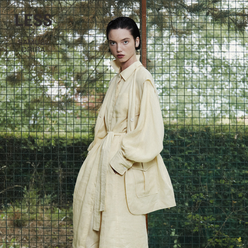 【LESSxSamuel】知识分子风亚麻马甲背心长款宽松外套女2