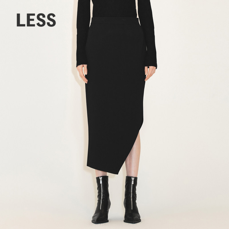 LESS雅时尚长款针织半身裙