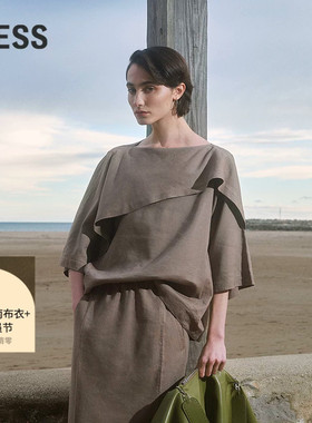 【SAMUEL系列】LESS春设计感时尚衬衣一字领宽松衬衫女2P3213930