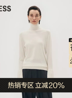 【精工系列】LESS春季山羊绒针织衫女半高领内搭毛衫2N1313020