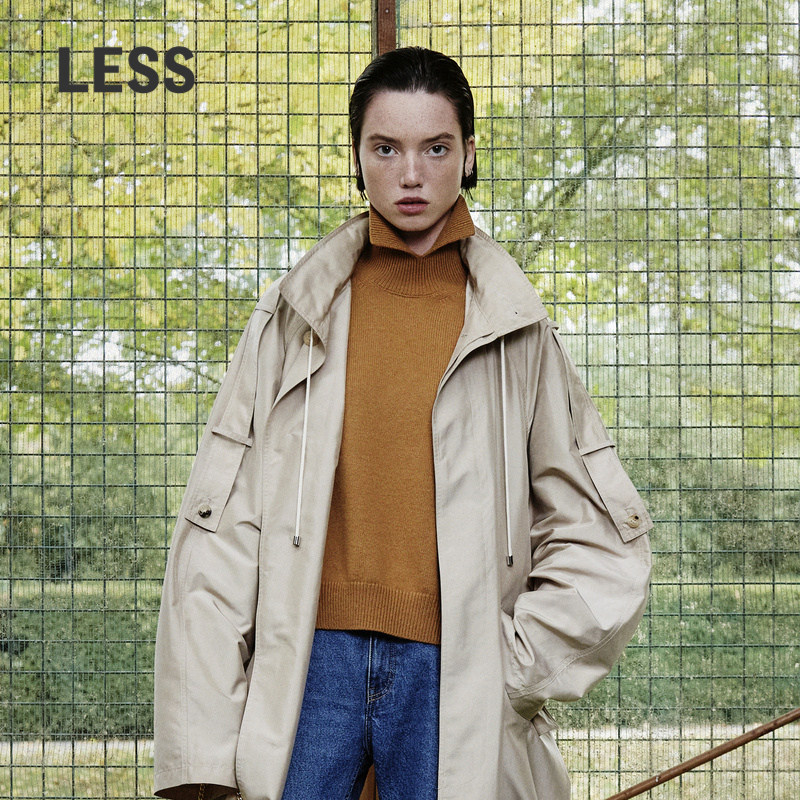 【LESSxSamuel】春季山羊绒针织衫女休闲简约高领毛衫2N