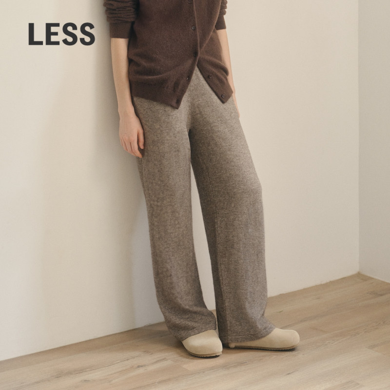 【0压系列】LESS冬绵羊毛简约优雅时尚长裤利落直筒裤女2O0E