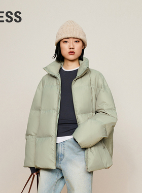 【0压系列】LESS冬休闲简约立领轻薄短款长袖鹅绒服女2O0C14290