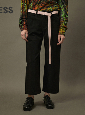 【迅系列】LESS秋季休闲腰带时尚舒适通勤直筒休闲长裤2N9E22360