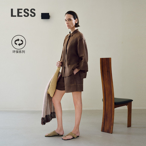 【商场同款/0压系列】LESS2026年夏新款宽松直筒衬衫2Q6214500