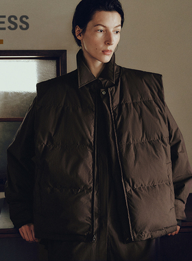 【商场同款】LESS2025年秋新款H型宽松时尚羽绒服套装2P9C24960