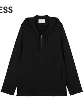 【商场同款】LESS2025年春新款宽松长袖连帽开襟卫衣2P241410H