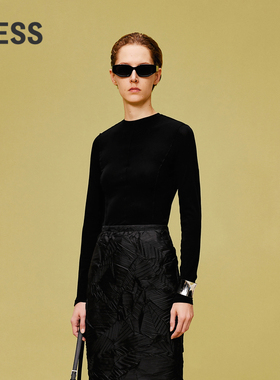 【0压系列】LESS春修身塑性显瘦基础纯色长袖T恤衫2O3112920