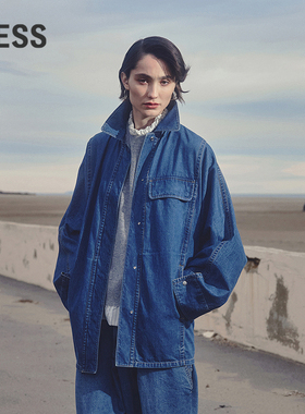 【商场同款/SAMUEL系列】LESS2025年春新款宽松翻领夹克2P2612100