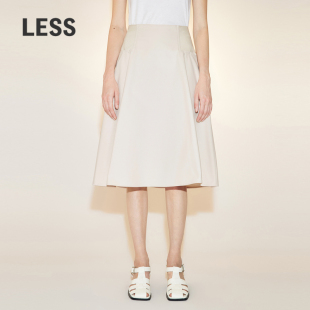 LESS夏季 A字半身伞裙2N4D13350 裙子女中长款