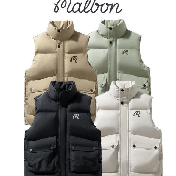 韩国高尔夫服装男士25新款秋冬运动保暖防风羽绒马甲户外球服外套