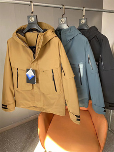 柜2W+都市户外极寒系列！无缝压胶防风防水加厚保暖连帽羽绒服男