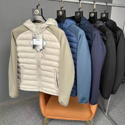 轻便防风保暖时尚拼接连帽棉服