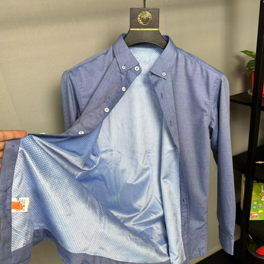 加绒加厚保暖商务休闲长袖衬衫