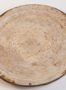 元气造物～生活艺术 刷毛目平盘 日本（まとはま 安竹）N24B452