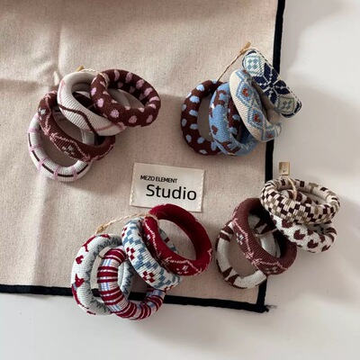 复古提花4条装粗毛巾圈